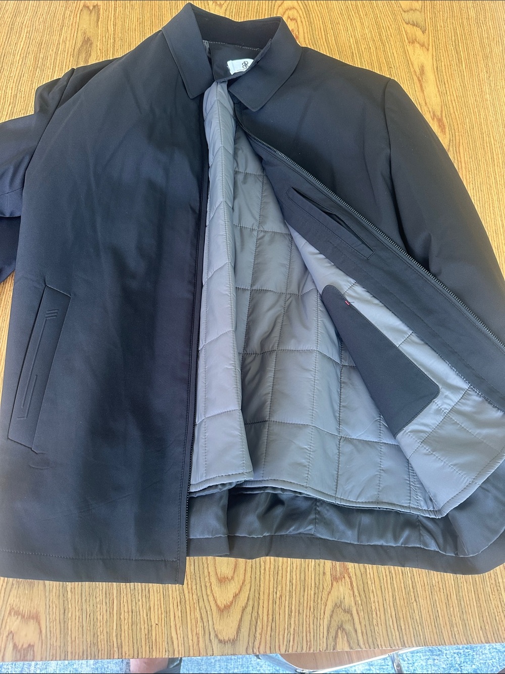 Men's Black Quilted-Lined Jacket